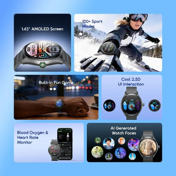 Watch Nova 2R Lite 1.43" AMOLED 30-Day Standby Smart Watch price in Bangladesh