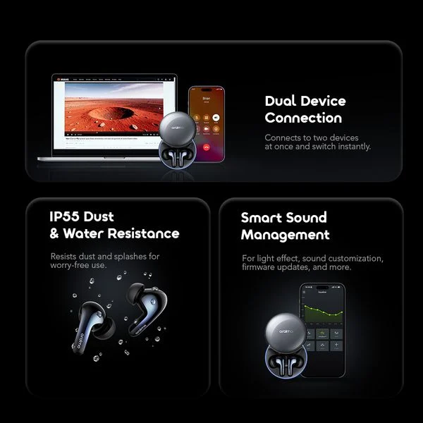 SpaceBuds 2 AI Smart 45hrs Playtime True Wireless Earbuds price in Bangladesh