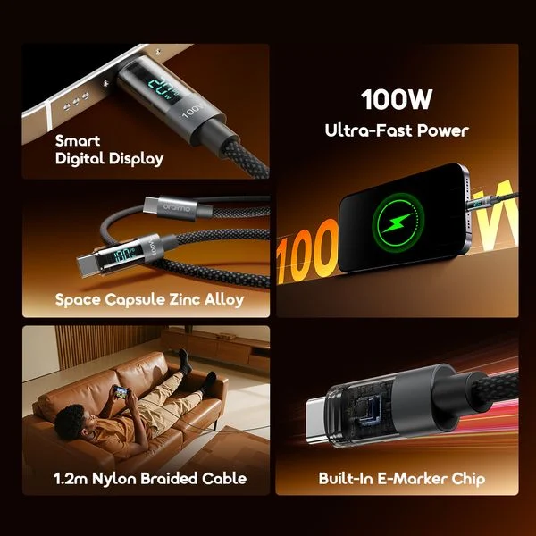 DigiLine 100W Type-C to Type-C Data Cable price in Bangladesh