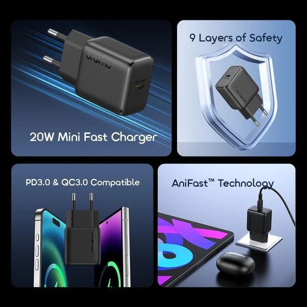 PowerCube 202 EU Type 20W Compatible Charger Kit price in Bangladesh