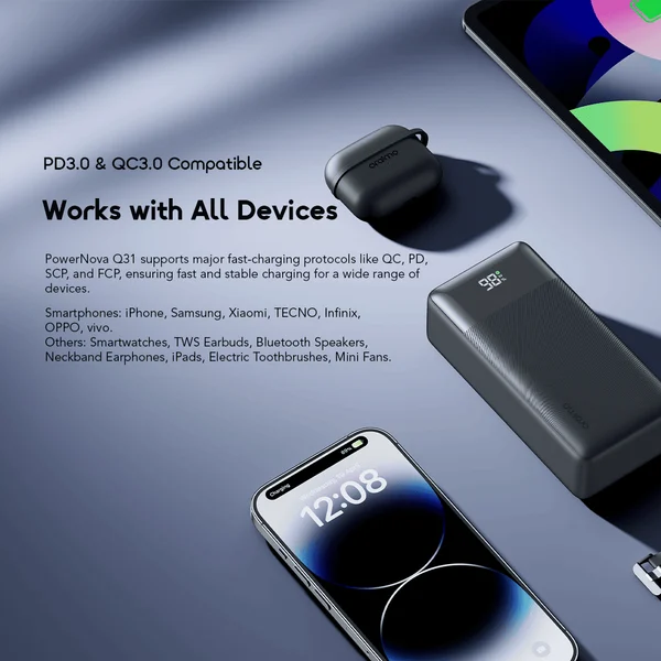 PowerNova Q31 30000mAh 22.5W Fast Charging Power Bank price in Bangladesh