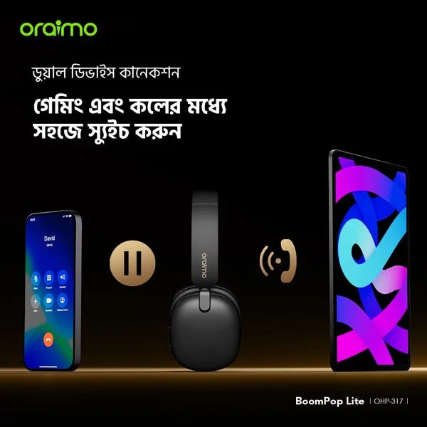 BoomPop Lite ENC Over-Ear Wireless Headphones price in Bangladesh
