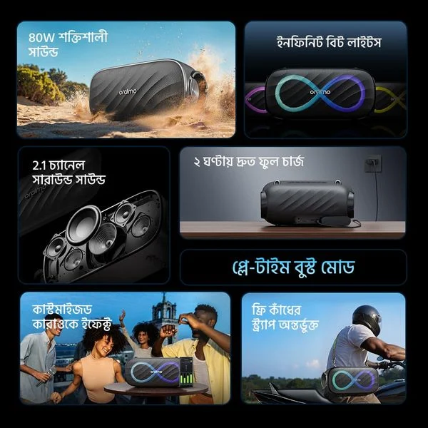 SpaceBox Pro 80W Karaoke-Support Wireless Speaker price in Bangladesh