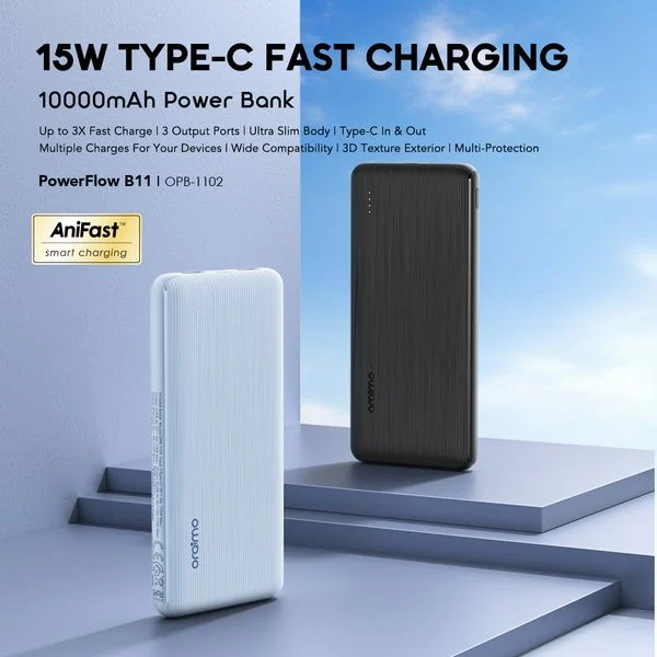PowerFlow B11 10000mAh  TYPE-C Power Bank price in Bangladesh
