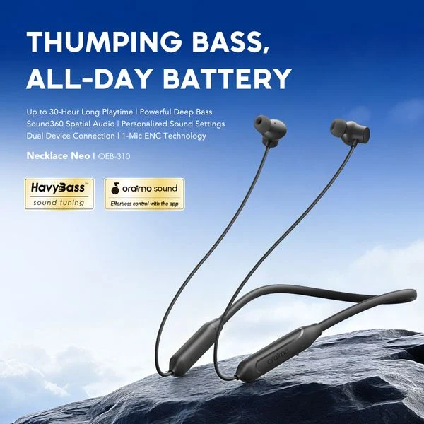Necklace Neo Powerful Bass 30hr Playingtime Wireless Neckband Headphone price in Bangladesh