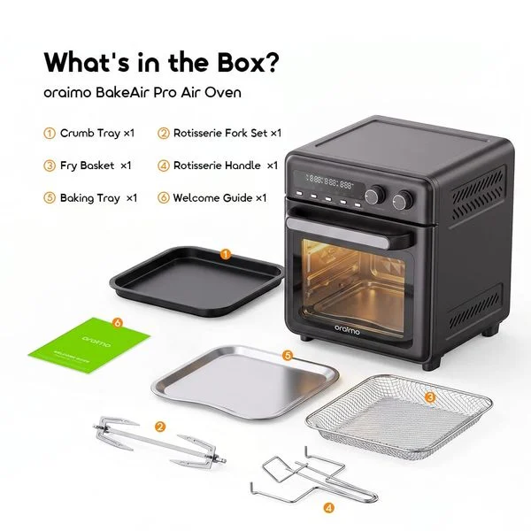 BakeAir Pro 8-in-1  230°C 20L Large Capacity Air Oven price in Bangladesh