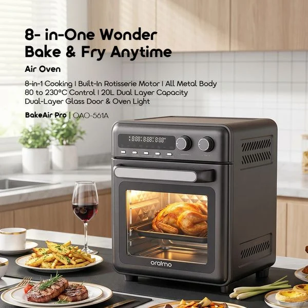 BakeAir Pro 8-in-1  230°C 20L Large Capacity Air Oven price in Bangladesh