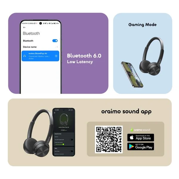 BoomPop Air Lightweight On-Ear Wireless Headphones price in Bangladesh
