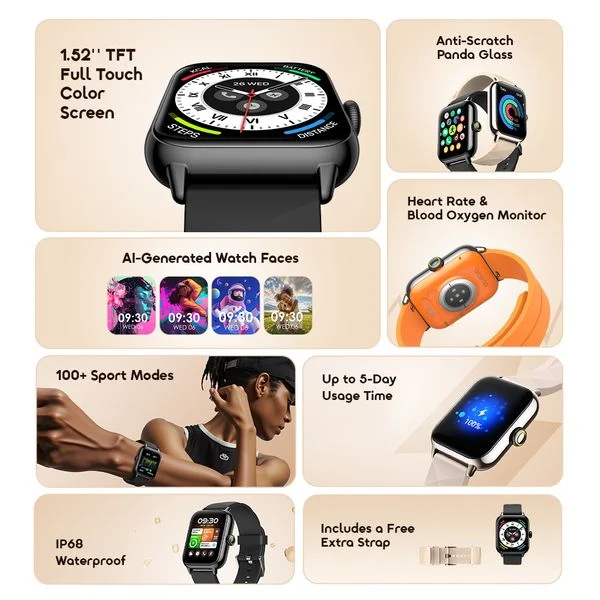 Watch 6 Nano 1.52" TFT Full Touch Smart Watch price in Bangladesh