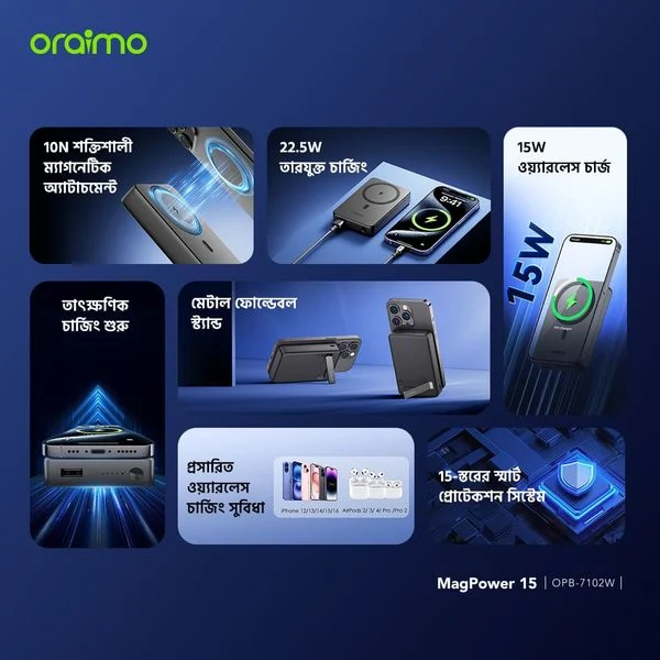MagPower 15 10000mAh Wireless and Wired Power Bank price in Bangladesh